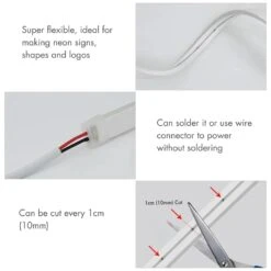 Mini Natural White Neon Flex 4000K 12V 6x12mm IP65 Waterproof 1cm Cut 17 Mini Natural White Neon Flex 4000K 12V 6x12mm IP65 Waterproof 1cm Cut -Atom Led ledneonflex6x12mm12v1cmcut 24e84b59 99ae 4dd1 aac6 b0ac4dd22631