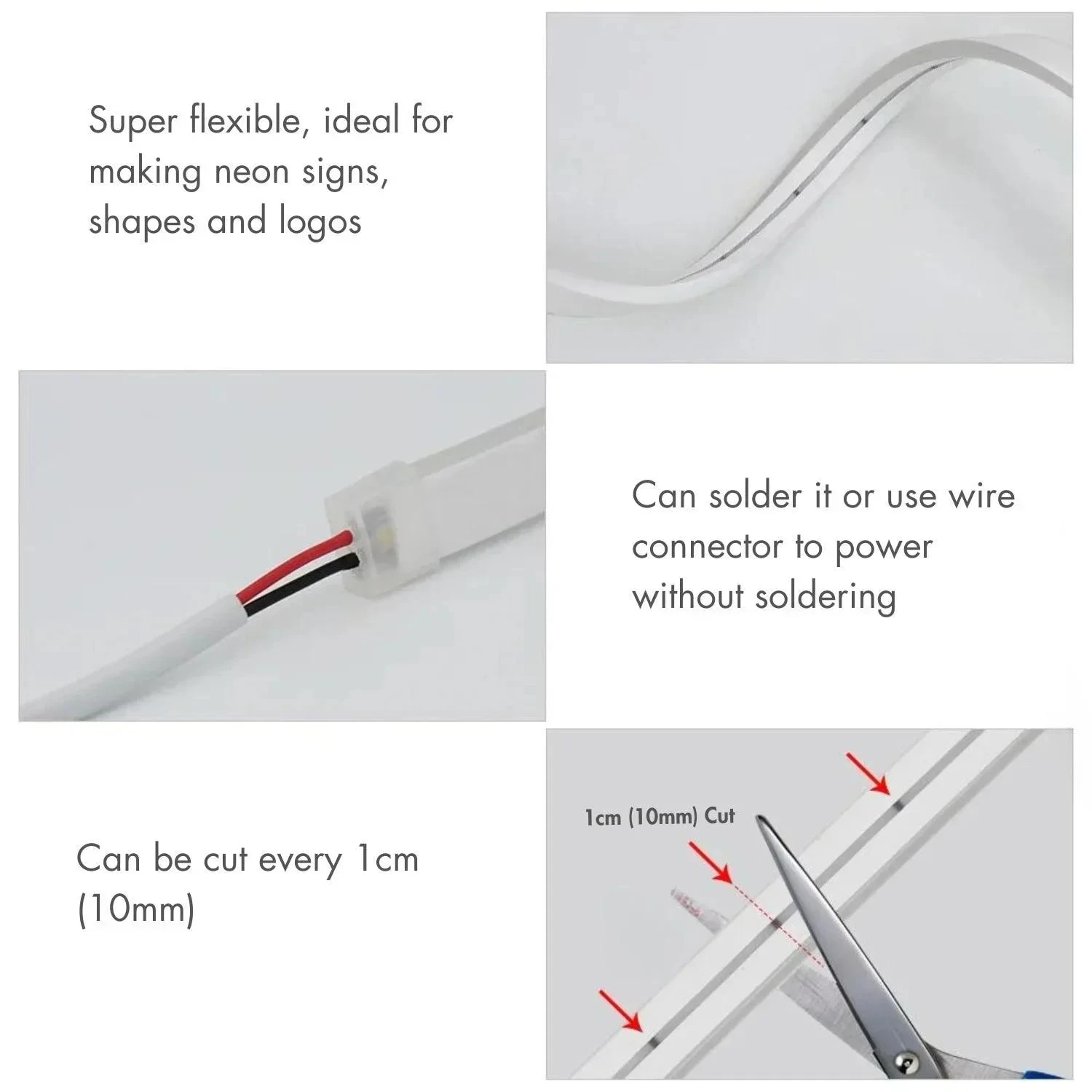 Mini Natural White Neon Flex 4000K 12V 6x12mm IP65 Waterproof 1cm Cut 10 Mini Natural White Neon Flex 4000K 12V 6x12mm IP65 Waterproof 1cm Cut - Image 8