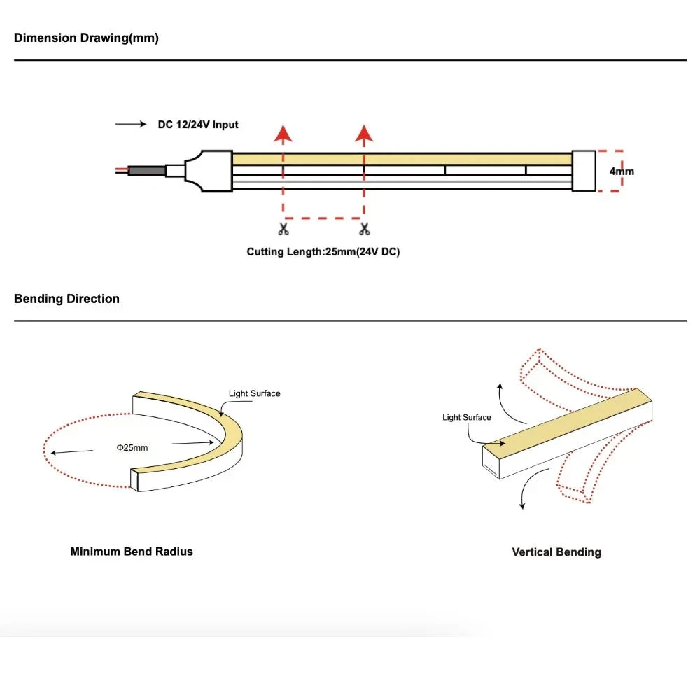 Mini Natural White Neon Flex 4000K 24V Top Bend 4.5x4.5mm IP65 Waterproof 240LEDs/m 9 Mini Natural White Neon Flex 4000K 24V Top Bend 4.5x4.5mm IP65 Waterproof 240LEDs/m - Image 7