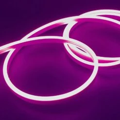 Mini Pink LED Neon Flex 12V 6x12mm 120LED/m IP65 Waterproof 1cm Cut