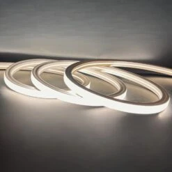 Natural White Neon Flex 4000K 16x16mm 220V 240V Top Bend IP65 10cm Cut With UK Plug