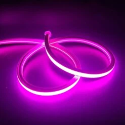 Pink LED Neon Flex 220V 240V Flat Shape Top Bending 20cm Cutting IP65 With UK Plug -Atom Led pinkneonflex16x16mmtopbending 4