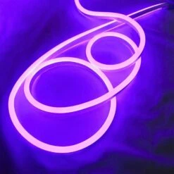 Purple Neon Flex 220V 240V 8x16mm 120LEDs/m IP65 Waterproof With UK Plug -Atom Led purpleneonflex220v8x16mm 1