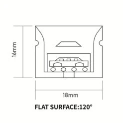 Extra Long 18x16mm Warm White 48V IP68 Top Bend Waterproof 30 Metre -Atom Led rgb neon flex ip68 48v top bend 30m 2 1