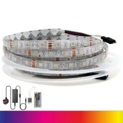 RGB LED Strip 12V IP65 Waterproof 60LED/m 5 Metre Kit 23 RGB LED Strip 12V IP65 Waterproof 60LED/m 5 Metre Kit -Atom Led rgbledstrip12Vip65kit 1