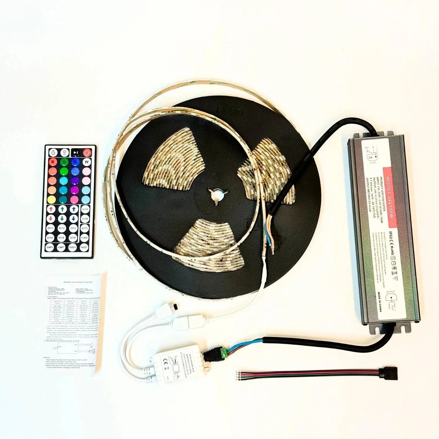 RGB LED Strip With WiFi Controller DC 24V 10m One Length 5050 IP65 Waterproof 60LED/m Full Kit 7 RGB LED Strip With WiFi Controller DC 24V 10m One Length 5050 IP65 Waterproof 60LED/m Full Kit - Image 5