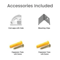 LED Strip Light Aluminium Recessed Profile Milky Cover Cabinet LED Channel -Atom Led s l1600 1 1