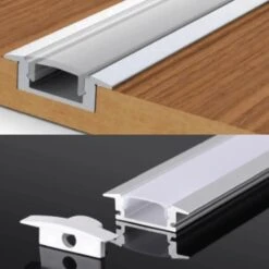 LED Strip Light Aluminium Recessed Profile Milky Cover Cabinet LED Channel -Atom Led s l1600 3