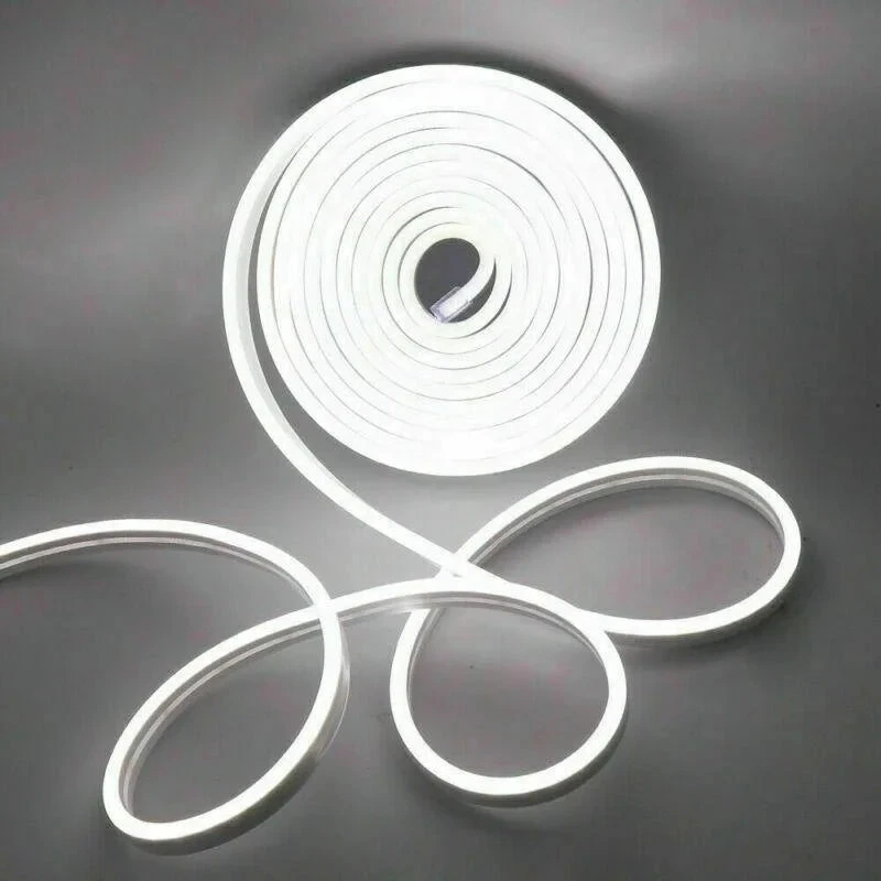 Mini Cool White Neon Flex 12V 6x12mm 120LEDs/m IP65 Waterproof 2.5cm Cut Kit 4 Mini Cool White Neon Flex 12V 6x12mm 120LEDs/m IP65 Waterproof 2.5cm Cut Kit - Image 2