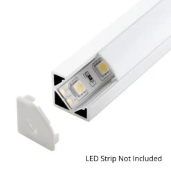 LED Strip Aluminium Corner Profile Milky Cover Cabinet LED Corner Profile 19x19mm -Atom Led s l1600 3 906434ab ca0f 491b bbbc 86d61d83c354