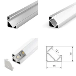 LED Strip Aluminium Corner Profile Milky Cover Cabinet LED Corner Profile 19x19mm -Atom Led s l1600 57484a45 5699 4f41 b28e fc78c669383c