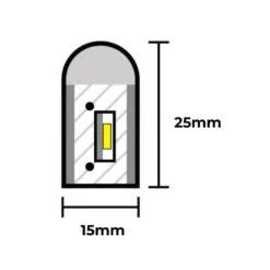 Ultra Long RGB Neon Flex 15x25mm 48V IP68 Waterproof 30 Metre -Atom Led ultra long rgb neon flex 15x25mm 48v ip68 waterproof 30 metre 828974