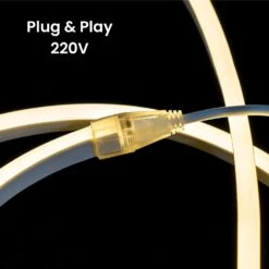 Warm White LED Neon Flex AC 220V 240V 8x16mm 120LEDs/m IP65 Waterproof With UK Plug -Atom Led warm white neon flex 8bdc2d97 0a8c 43d6 a6f8 642ef71ef895