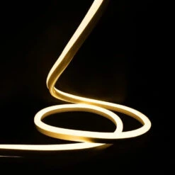 Warm White Neon Flex 14x25mm 220V 240V 120LEDs/m IP65 Waterproof With UK Plug -Atom Led warm white neon flex 14x25mm ip65 220v 240v 5