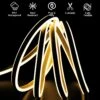 Warm White LED Neon Flex Double Side 220V 240V 120LED/m 8x16mm IP67 Waterproof Full Kit -Atom Led ww neon
